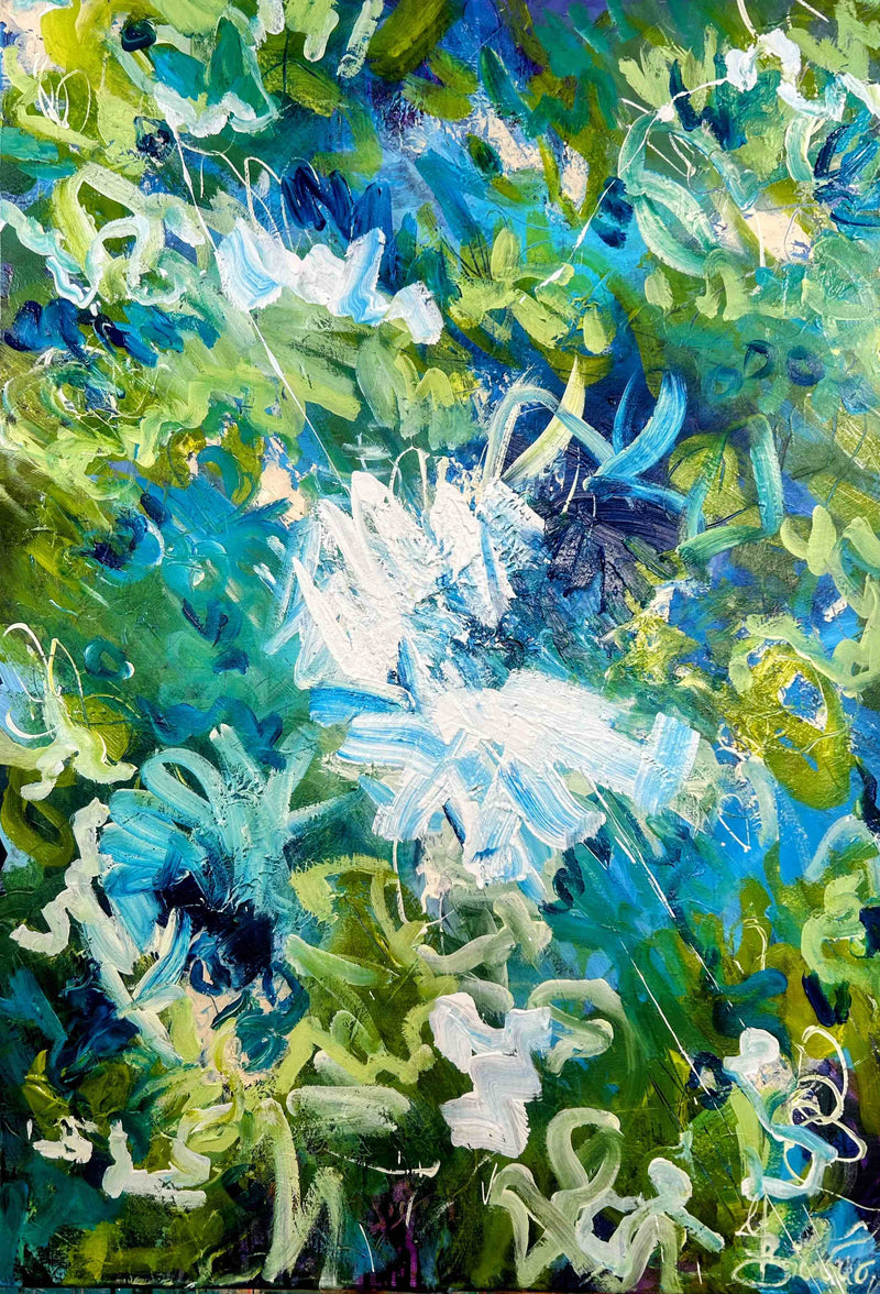 100 x 70 cm, Unikat, 'Fresh Spring' (UBI17-711) - Acrylgemälde von Ute Bivona