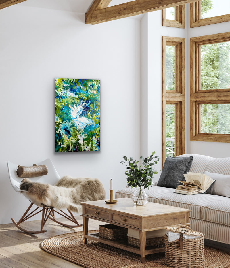 100 x 70 cm, Unikat, 'Fresh Spring' (UBI17-711) - Acrylgemälde von Ute Bivona