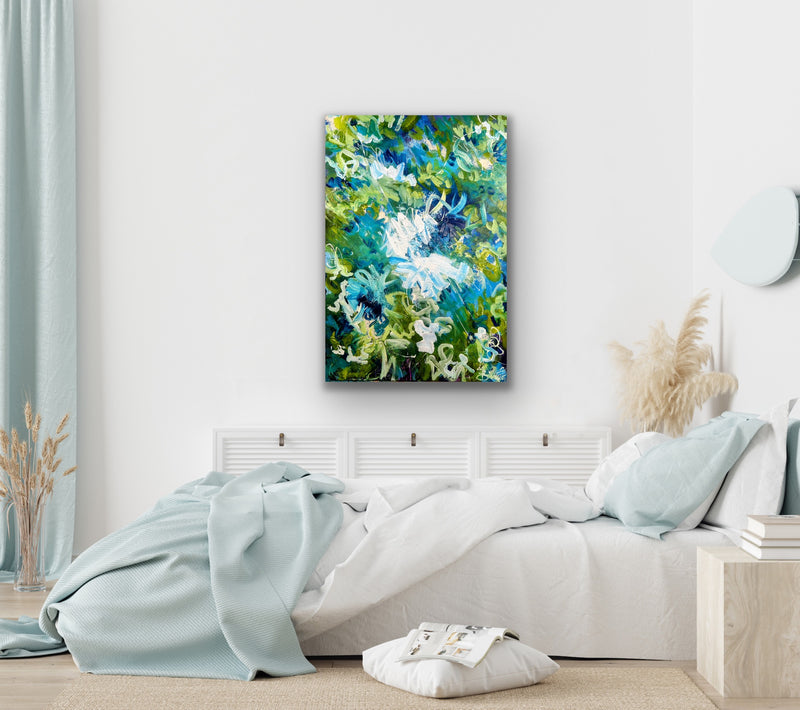 100 x 70 cm, Unikat, 'Fresh Spring' (UBI17-711) - Acrylgemälde von Ute Bivona