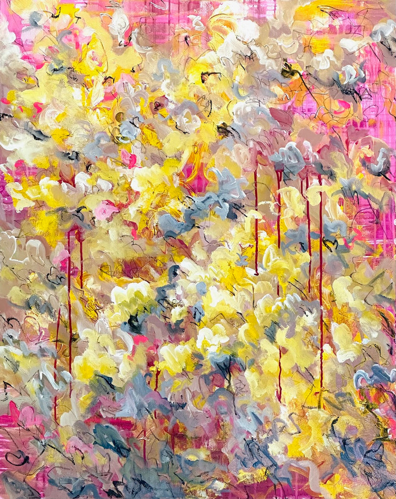 100 x 80 cm, Unikat, 'Bloom!' (UBI17-733) - Acrylgemälde von Ute Bivona