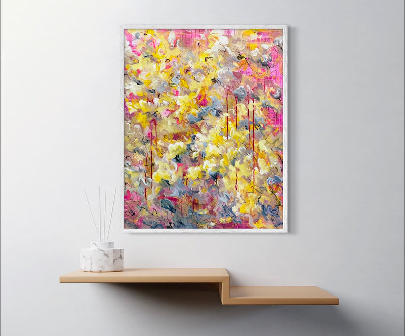 100 x 80 cm, Unikat, 'Bloom!' (UBI17-733) - Acrylgemälde von Ute Bivona