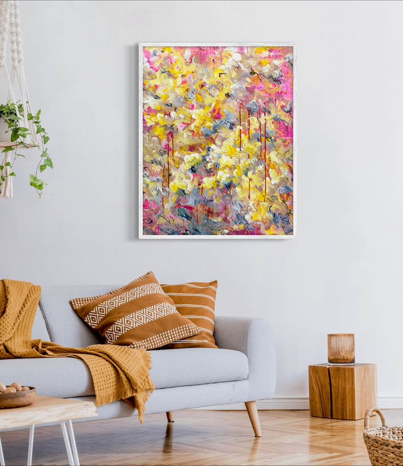 100 x 80 cm, Unikat, 'Bloom!' (UBI17-733) - Acrylgemälde von Ute Bivona